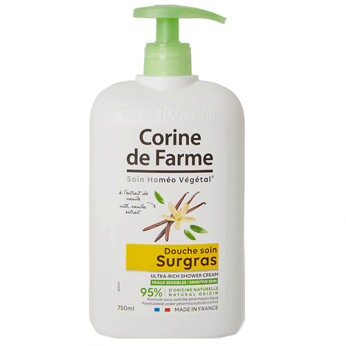 Гель для душа CORINE DE FARME Гель для душа Ультра-Питание Ваниль Ultra-Rich Shower Cream With Vanilla Extract гель для душа corine de farme масло сладкого миндаля 750 мл