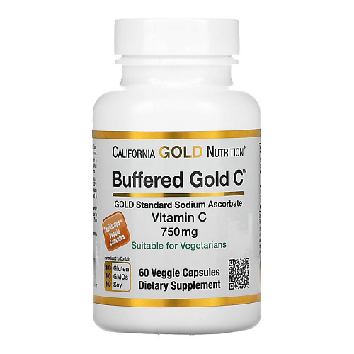 CALIFORNIA GOLD NUTRITION Буферизованный витамин C в капсулах 750 мг california gold nutrition дгк для детей омега 3 с витамином d3 1050 мг