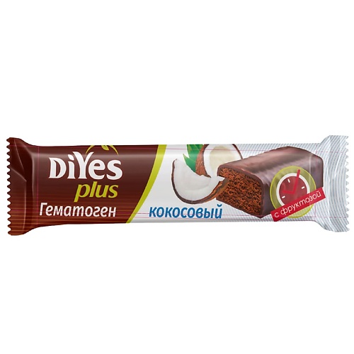 

DIYES Гематоген Кокосовый с фруктозой, Гематоген Кокосовый с фруктозой