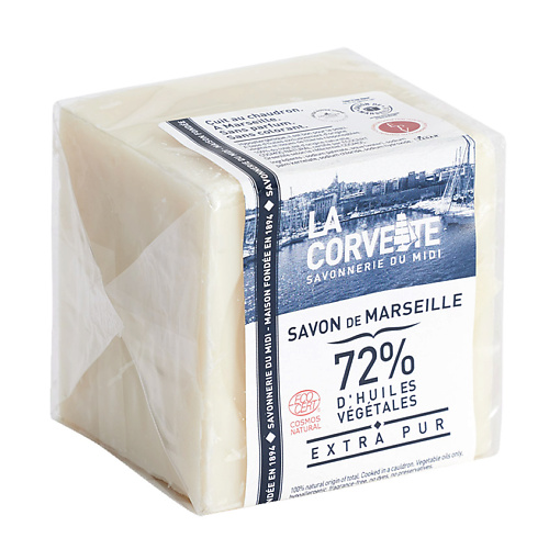 Мыло твердое LA CORVETTE Мыло марсельское традиционное растительное для тела в кубе Savon de Marseille Extra Pur