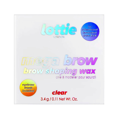 LOTTIE LONDON Воск для укладки бровей Mega Brow Clear wet n wild воск для бровей coloricon чистая совесть