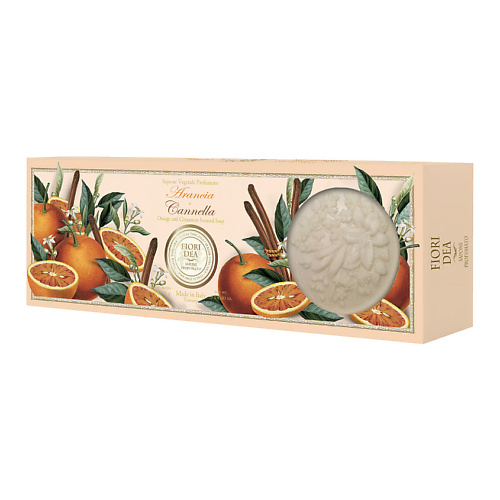 FIORI DEA Набор Мыло кусковое Апельсин и Корица Fiori Dea Orande and Cinnamon Scented Soap фьери дея fiori dea мыло кусковое парфюмир апельсин корица 100г