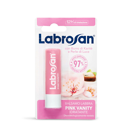 цена Бальзам для губ LABROSAN Бальзам для губ увлажняющий Pink Vanity Balsamo Labbra