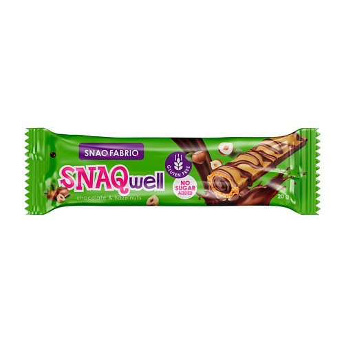 Здоровое питание SNAQ FABRIQ Вафли SNAQ WELL с шоколадно-ореховой начинкой 