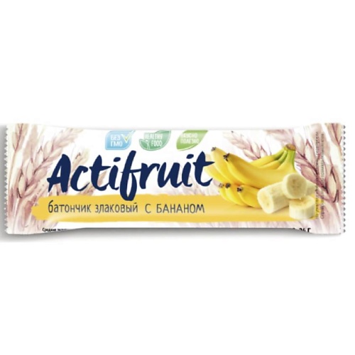 Батончик АКТИФРУТ Батончик злаковый Банан Злаки на завтрак