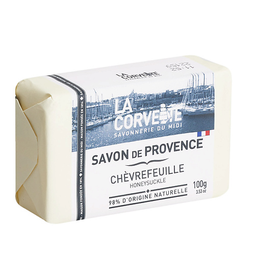 Мыло твердое LA CORVETTE Мыло туалетное прованское для тела Жимолость Savon de Provence Honeysuckle фото
