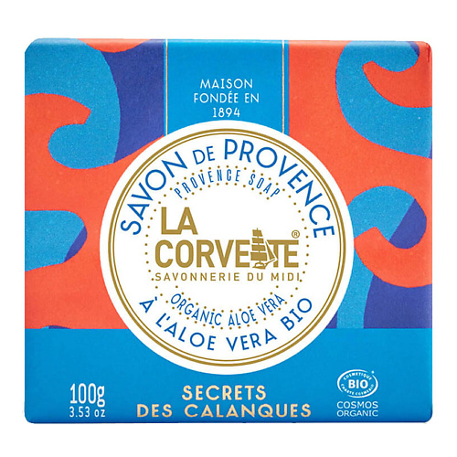 Мыло твердое LA CORVETTE Мыло органическое Секреты Каланок Organic Aloe Vera Provence Soap органическое мыло la corvette savon douceur bio aloe vera 100