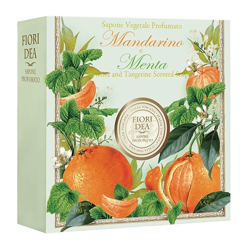 FIORI DEA Мыло кусковое Мандарин и Мята Fiori Dea Mint and Tangerine Scented Soap jasmine in tangerine
