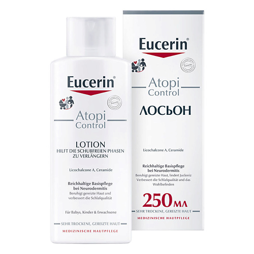 eucerin успокаивающий шампунь для взрослых и детей 250 мл EUCERIN Лосьон для тела для взрослых, детей и младенцев Atopi Control
