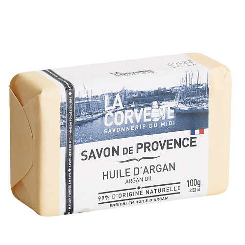 прованское туалетное мыло savon de provence lait de chevre Мыло твердое LA CORVETTE Мыло туалетное прованское для тела Масло арганы Savon de Provence Argan Oil