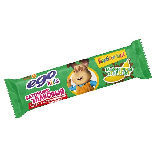 EGO Батончик мюсли БАД Банан с шоколадными каплями с витамином С ego батончики мюсли банан в шоколаде