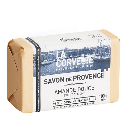 la corvette savon de provence lait de chevre Мыло твердое LA CORVETTE Мыло туалетное прованское для тела Сладкий миндаль Savon de Provence Sweet Almond