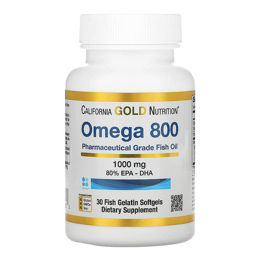 CALIFORNIA GOLD NUTRITION Омега 800, рыбий жир фармацевтической степени ...