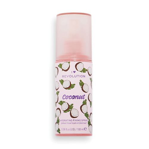 Фиксатор макияжа I HEART REVOLUTION Спрей для фиксации макияжа TASTY COCONUT Hydrating Fixing Spray праймер для лица i heart revolution праймер увлажняющий coconut dream hydrating primer with vitamin c and e