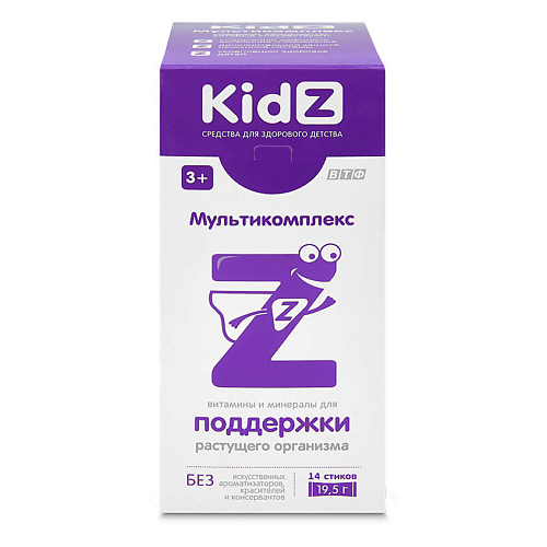 KIDZ Мультикомплекс желейный батончик для детей kidz сироп для детей с черносливом