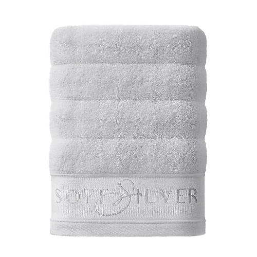 SOFT SILVER Антибактериальное махровое полотенце для тела, 70х140 см. Цвет: «Благородное серебро» (серый)