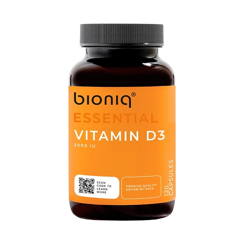 BIONIQ ESSENTIAL Витамин Д3 2000 IU vitateka витамин д3 2000 ме 450 мг