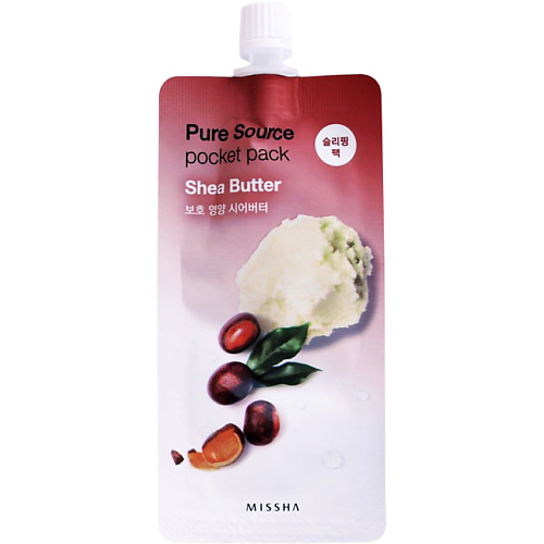 MISSHA Маска кремовая ночная Pure Source с маслом ши маска для лица missha pure source pocket pack shea butter 10 мл