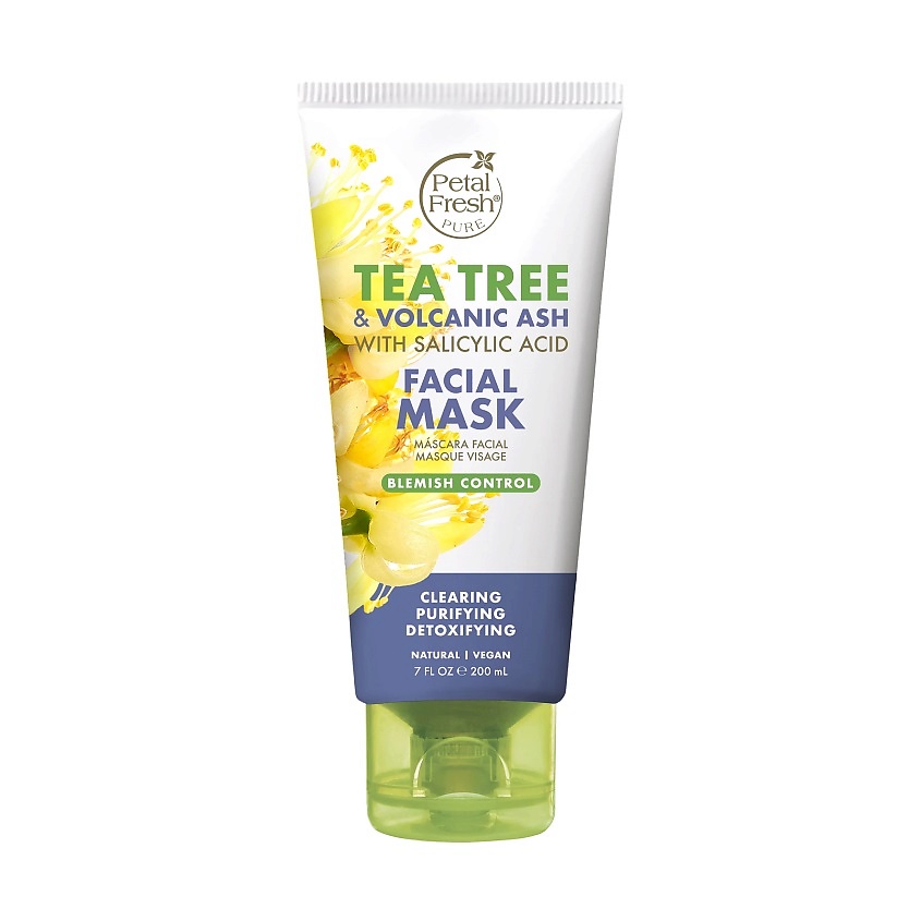 PETAL FRESH Маска против несовершенств кожи лица с экстрактом чайного ...