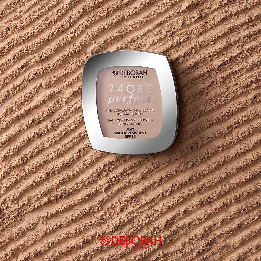 фото Deborah milano deborah пудра для лица матирующая стойкая 24ore perfect compact powder