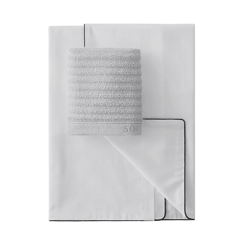 Набор текстильных изделий SOFT SILVER Набор Antibacterial Beauty Set: наволочка и махровая салфетка для красоты и защиты кожи. Цвет: «Благородное серебро» (серый)