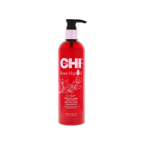 CHI Шампунь с маслом шиповника для окрашенных волос Rose Hip Oil Color Nurture Protecting Shampoo chi тоник несмываемый с маслом шиповника для окрашенных волос rose hip oil color nurture repair and shine leave in tonic