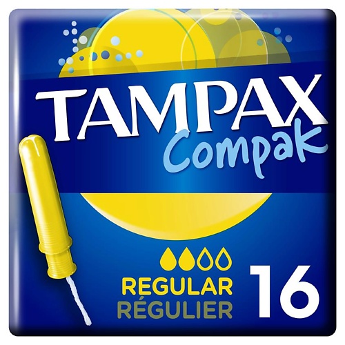 TAMPAX Тампоны с аппликатором Compak Regular tampax compak тампоны женские гигиенические с аппликатором super duo