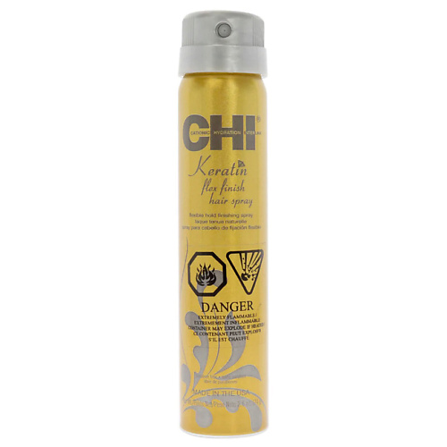 лак для укладки волос chi лак для волос экстра сильной фиксации helmet head extra firm hairspray Лак для укладки волос CHI Лак для волос средней фиксации с кератином Keratin Flex Finish Hairspray