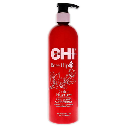 CHI Кондиционер с маслом шиповника для окрашенных волос Rose Hip Oil Color Nurture Protecting Conditioner herbolive кондиционер для окрашенных волос с маслом арганы и оливы 200