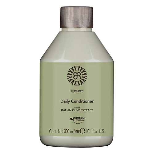 Кондиционер для волос BULBS&ROOTS Кондиционер для волос увлажняющий для ежедневного использования с экстрактом оливы, веган Daily