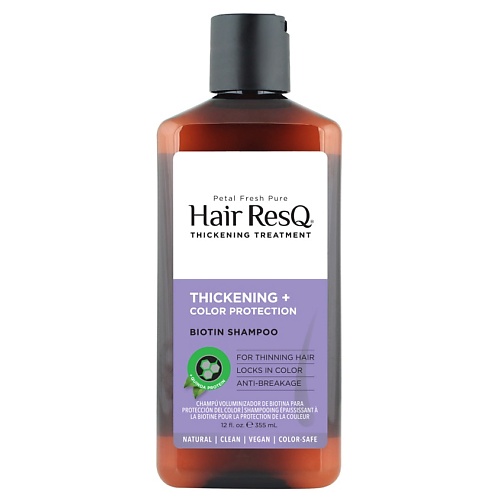 Шампунь для волос PETAL FRESH Шампунь для тонких и окрашенных волос Hair ResQ твердый шампунь для окрашенных волос fresh hair shampoo bar 55г