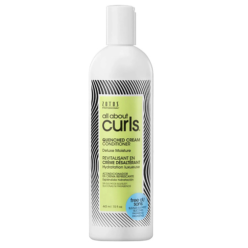 ALL ABOUT CURLS Крем-кондиционер для облегчения расчесывания Quenched Cream Conditioner all about curls средство для волос очищающее без пены no lather cleanser