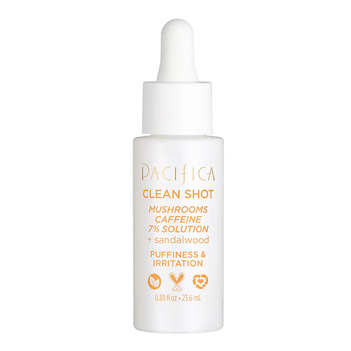 PACIFICA Сыворотка для лица с грибами и кофеином Clean Shot Mushrooms and Caffeine 7 Percent Сыворотки для лица