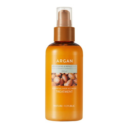 фото Nature republic несмываемый бальзам для волос с аргановым маслом argan essential hair no wash treatment pack