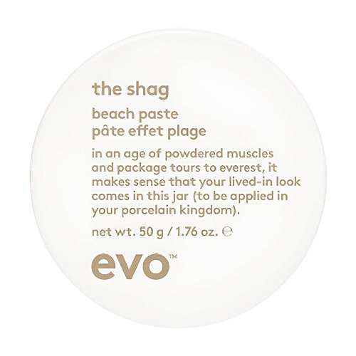 Паста для укладки волос EVO [шэгги] текстурирующая паста-объем The Shag beach paste текстурирующая паста для волос molding clay texture paste 74г