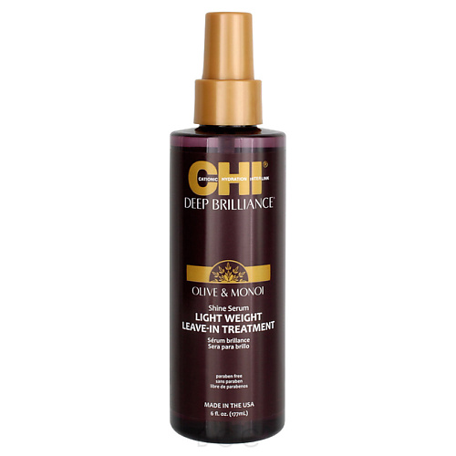 CHI Несмываемая сыворотка-сияние для волос Deep Brilliance Lightweight Leave-In Treatment шампунь оптимальное увлажнение deep brilliance chidbos12 355 мл