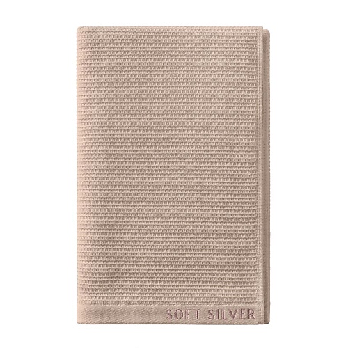 SOFT SILVER Антибактериальное махровое полотенце для тела с массажным эффектом, 65х140 см. Цвет: «Песчаный берег» (бежевый)