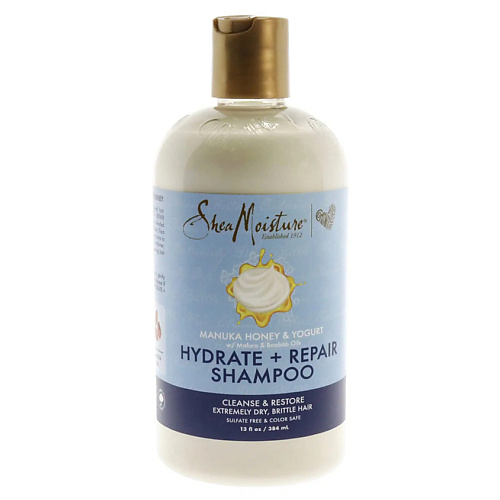 SHEA MOISTURE Шампунь для волос восстанавливающий с медом Manuka Honey and Yogurt Hydrate Plus Repair Shampoo интенсивный увлажняющий шампунь для нормальных и сухих волос sp hydrate shampoo 8096 250 мл