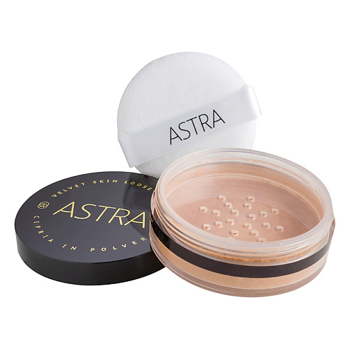 ASTRA Пудра для лица Velvet skin loose powder рассыпчатая рассыпчатая пудра в сменных блоках amazing base 11862 13 латте 3 2 5 г