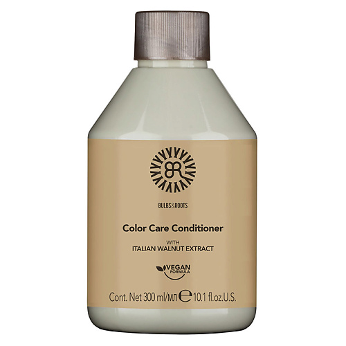 Кондиционер для волос BULBS&ROOTS Кондиционер для поддержания цвета окрашенных волос с экстрактом грецкого ореха, веган Color Care