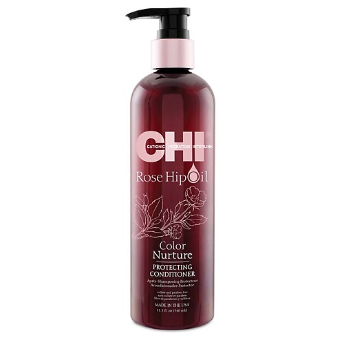 CHI Кондиционер с маслом шиповника для окрашенных волос Rose Hip Oil Color Nurture Protecting Conditioner кондиционер для окрашенных волос с маслом шиповника chirhc25 739 мл