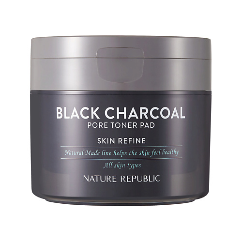 NATURE REPUBLIC Тонер диски для лица с углем Black Charcoal