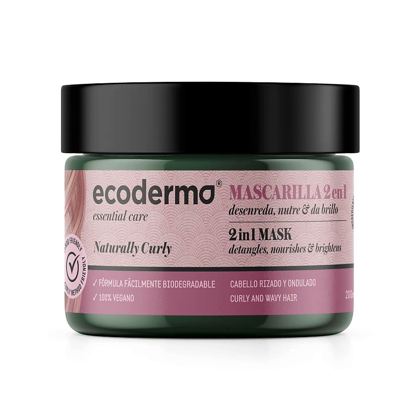 ECODERMA Маска для кудрявых волос 2 в 1 питающая и облегчающая ...