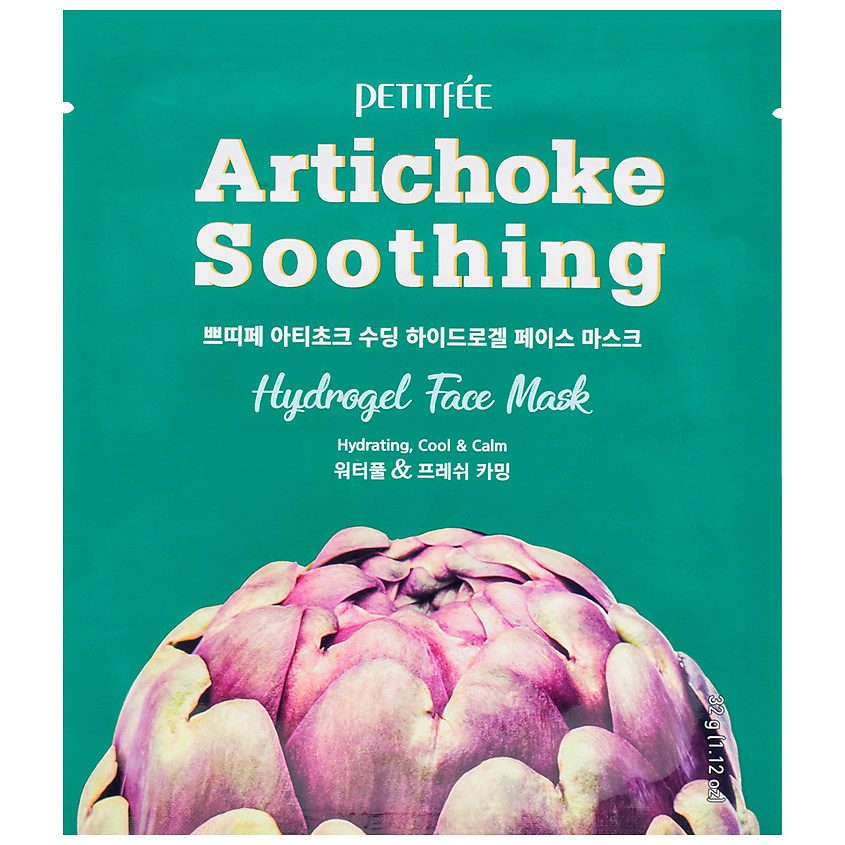 Изображение товара PETITFEE Маска для лица освежающая гидрогелевая с экстрактом артишока, 32 г
