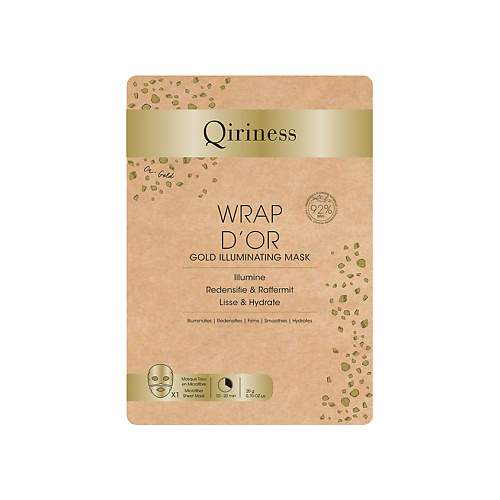 QIRINESS Маска для лица с частицами золота придающая сияние RITUAL SPA-AT-HOME EXFOLIATORS AND MASKS 644₽