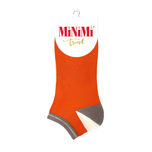 MINIMI Trend 4204 Носки женские двухцветная пятка Orange 0