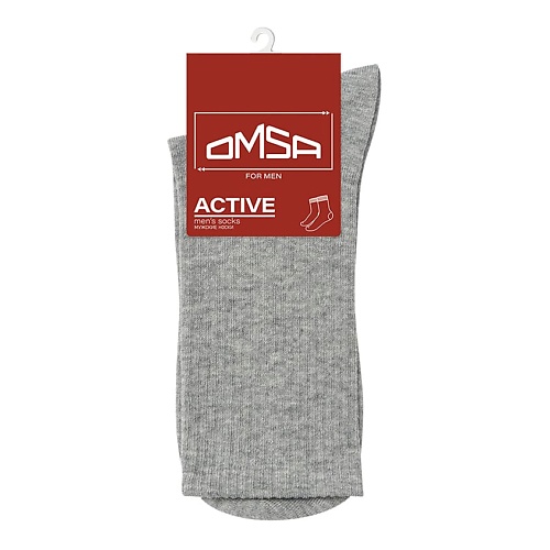 OMSA Active 116 Носки мужские высокая резинка Grigio Melange 0 omsa active 101 подследники мужские nero 0