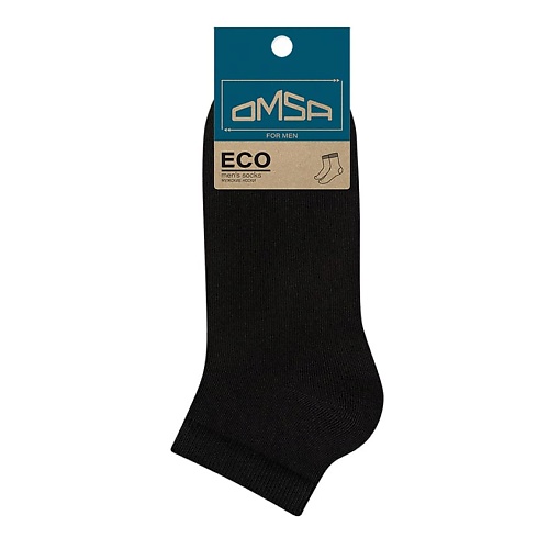 

OMSA Eco 402 Носки мужские укороченные Nero 0, Eco 402 Носки мужские укороченные Nero