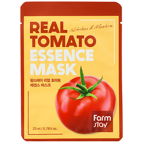 Маска для лица FARMSTAY Маска для лица тканевая с экстрактом томата Real Tomato Essence Mask тканевая маска для лица с экстрактом бамбука real bamboo essence mask 23мл маска 1шт