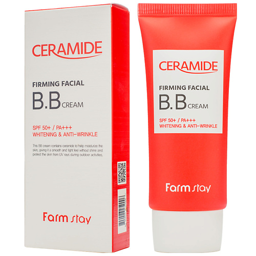 BB крем для лица FARMSTAY BB крем для лица укрепляющий с керамидами Ceramide Firming Facial BB Cream SPF 50+/PA+++ sisley paris крем гоммаж gentle facial buffing cream 50 мл